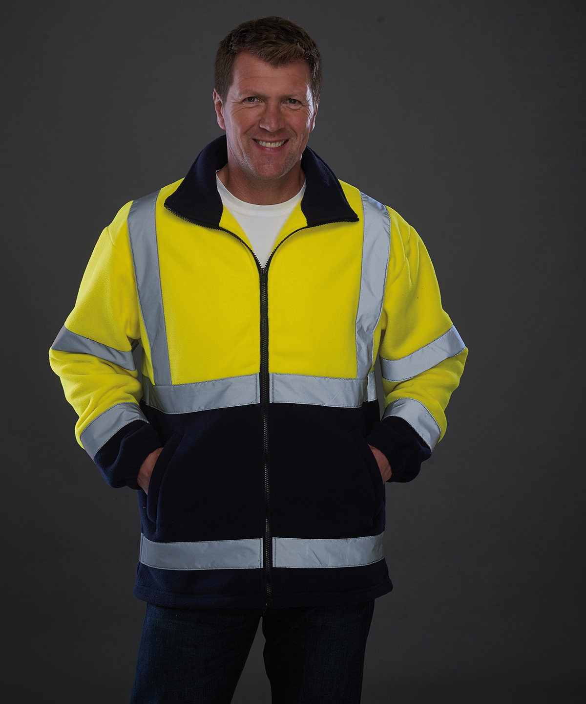 Hi-vis heavyweight fleece jacket (hvk08)