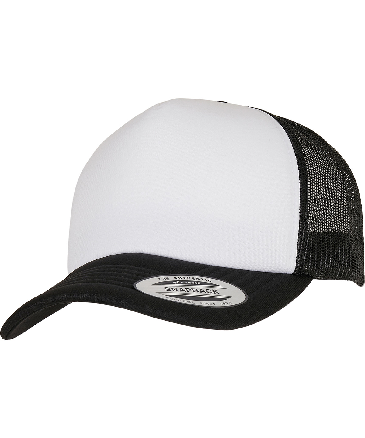 Yp classics® curved foam trucker cap – white front (6320w)